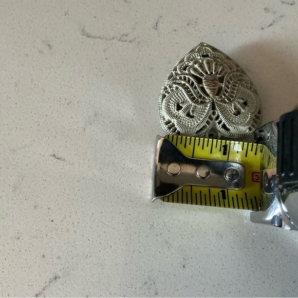 Vintage White sterling silver heart shaped pendant with rhinestones - Picture 6 of 6